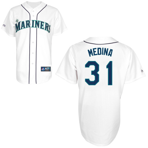 Yoervis Medina #31 Youth Baseball Jersey-Seattle Mariners Authentic Home White Cool Base MLB Jersey
